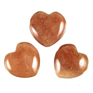 Pendentif coeur aventurine rouge