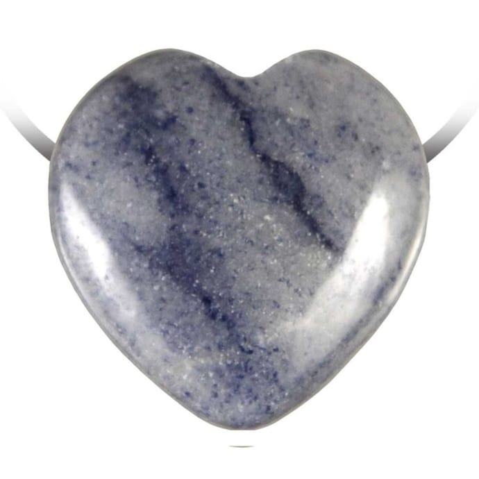 Pendentif Donut Cœur En Quartz Bleu – Pierre Naturelle – Marque Naturosphère – Neuf Avec étiquettes