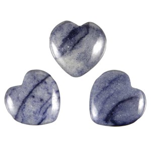 Pendentif coeur quartz bleu