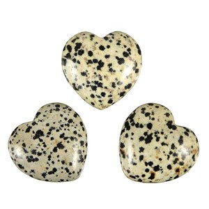 Pendentif coeur jaspe dalmatien