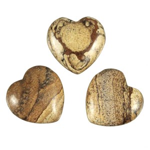 Pendentif coeur jaspe paysage