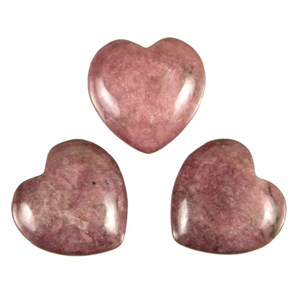 Pendentif coeur rhodonite