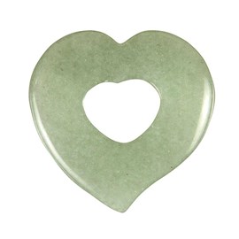 Pendentif donut coeur aventurine verte