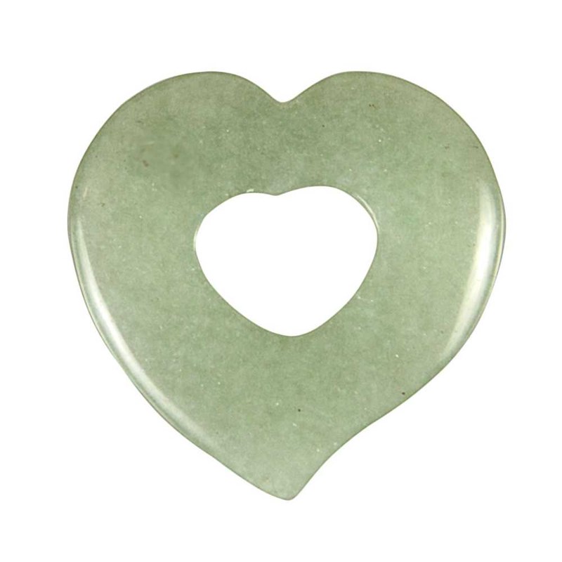 Pendentif donut coeur aventurine verte
