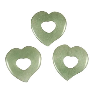 Pendentif donut coeur aventurine verte