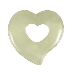 Pendentif donut coeur en jade de chine