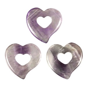 Pendentif donut coeur en améthyste