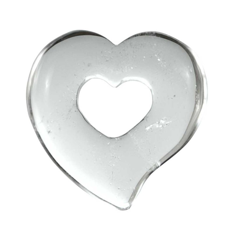 Pendentif donut coeur cristal roche