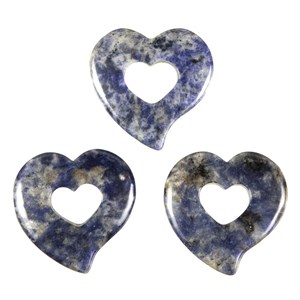 Pendentif donut coeur en sodalite
