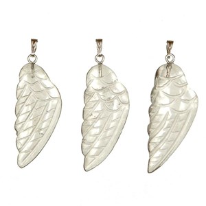 Pendentif aile d'ange cristal roche