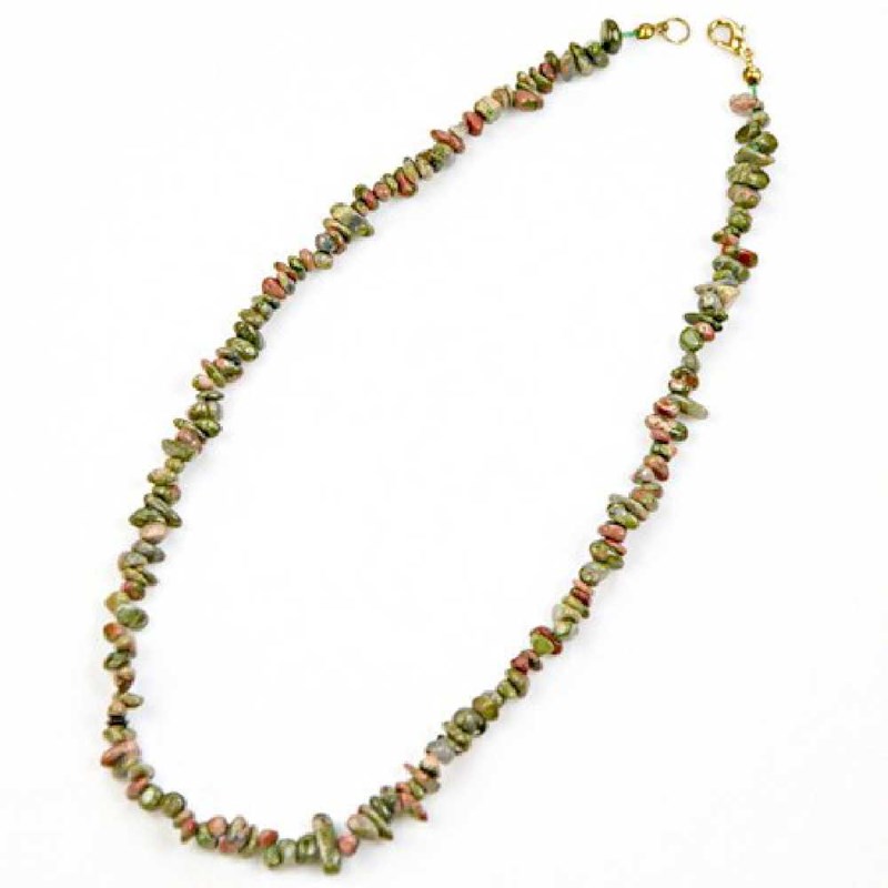 Collier pierre unakite
