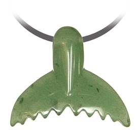 Pendentif queue baleine aventurine verte