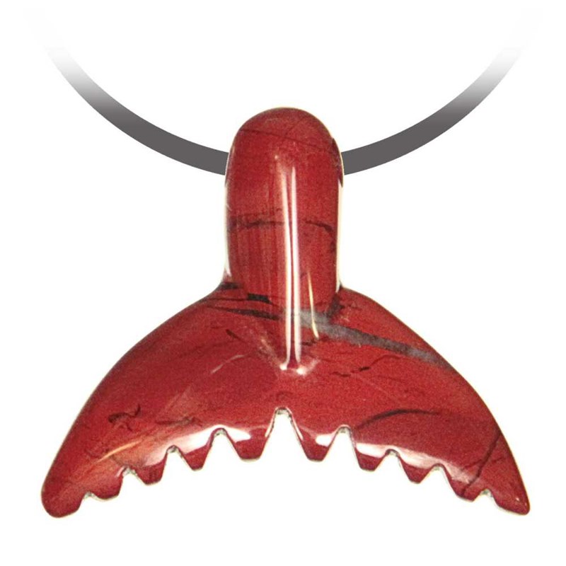 Naturosphère - Pendentif queue baleine jaspe rouge