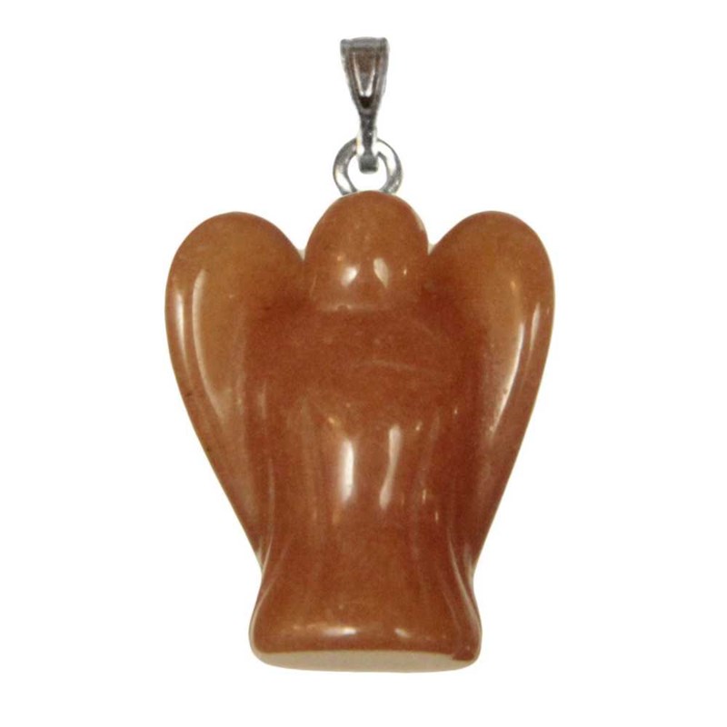 Pendentif ange en aventurine rouge