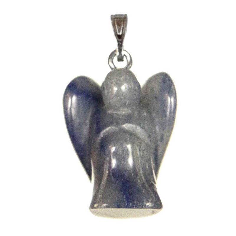 Pendentif ange en quartz bleu