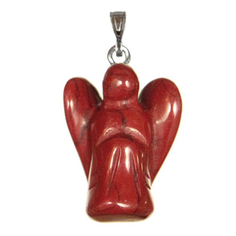 Pendentif ange en jaspe rouge