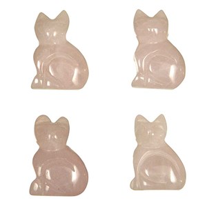 Pendentif chat quartz rose
