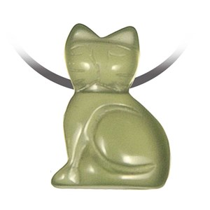 Pendentif chat jade chine