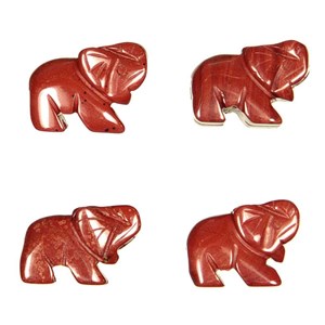 Pendentif élephant jaspe rouge