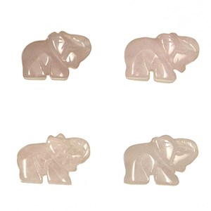 Pendentif élephant quartz rose