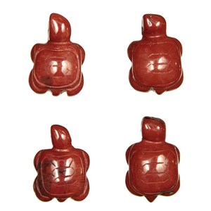 Pendentif tortue jaspe rouge