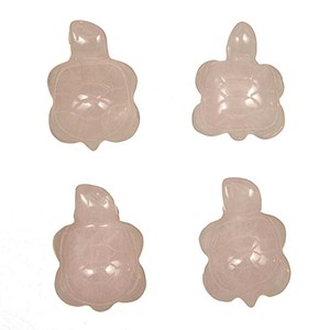 Pendentif tortue quartz rose