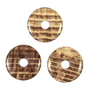 Donut aragonite marron 3 cm