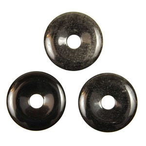 Donut obsidienne argentée 4 cm