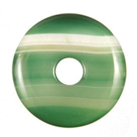 Donut agate colorée verte 3 cm