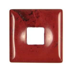 Donut carré jaspe rouge
