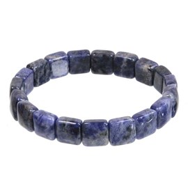 Bracelet perles carrées en sodalite