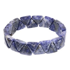 Bracelet perles triangulaires sodalite