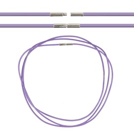 Cordon cuir 54 cm lilas