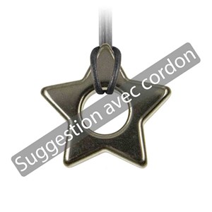 Pendentif étoile en hématite