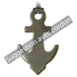 Pendentif ancre marine en hématite