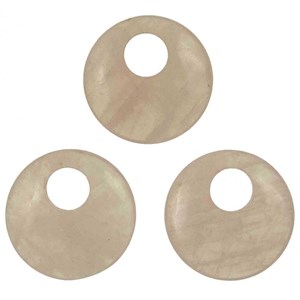 Pendentif rond en quartz rose