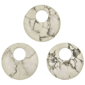Pendentif rond en howlite