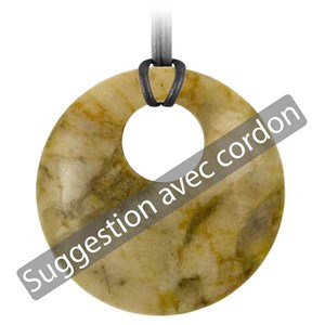 Pendentif rond en feldspath
