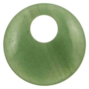 Pendentif rond en aventurine verte