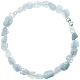 Bracelet calcédoine bleue