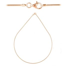 Chaine serpent argent plaqué or rose 80