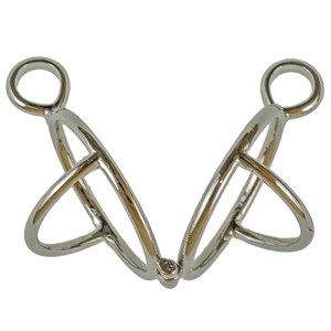 Pendentif cage métal argenté