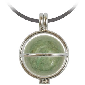 Pendentif cage métal argenté