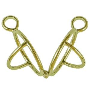 Pendentif cage métal doré