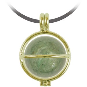 Pendentif cage métal doré