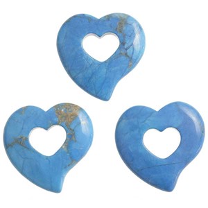 Pendentif donut coeur howlite