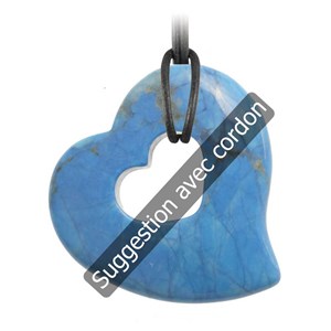 Pendentif donut coeur howlite