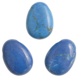 Pendentif goutte howlite teintée bleu