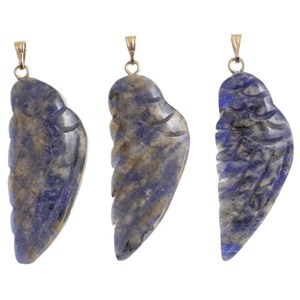 Pendentif aile d'ange en sodalite