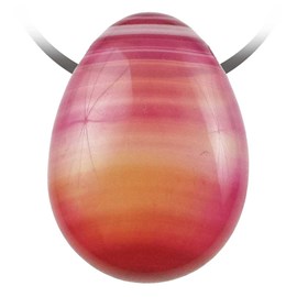 Pendentif goutte agate colorée rose